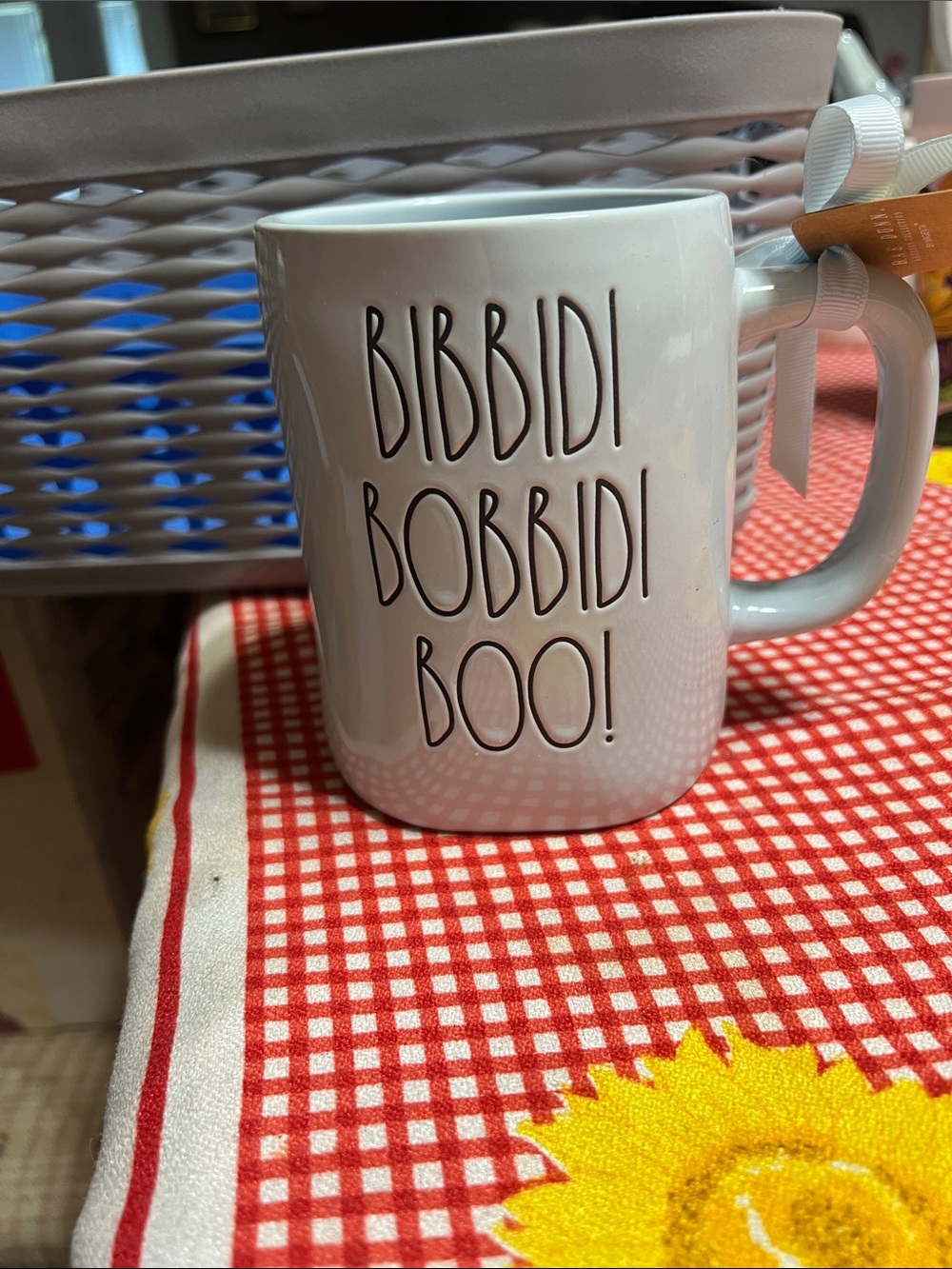 Rae Dunn White Ceramic 'Bibbidi Bobbidi Boo!' Mug